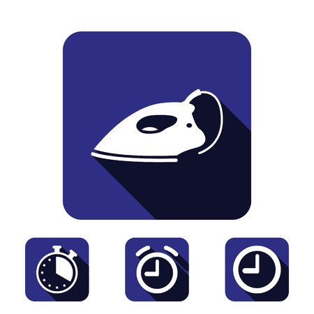 electric iron icon stock vector illustration flat designのイラスト素材
