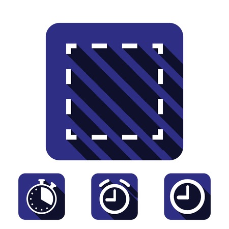 square dashed line icon stock vector illustration flat design