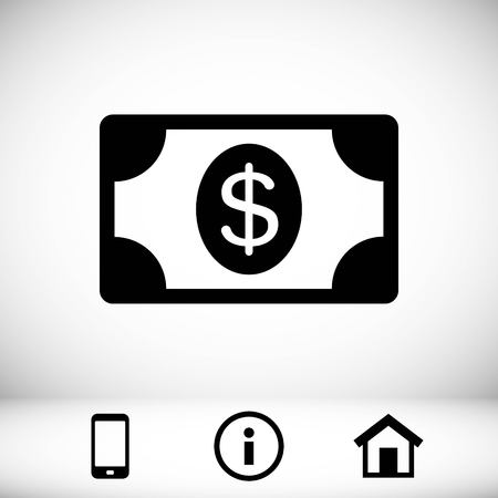 Dollar money icon stock vector illustration flat design.のイラスト素材