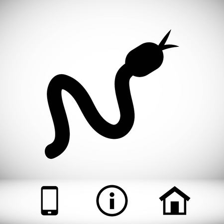 snake icon stock vector illustration flat designのイラスト素材