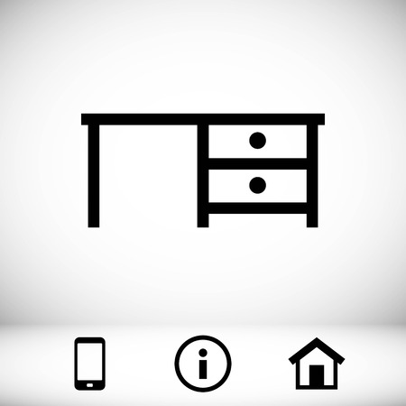Desk icon stock vector illustration flat designのイラスト素材