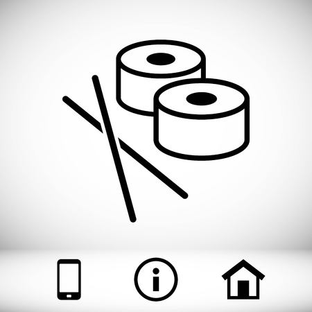 Sushi icon stock vector illustration flat designのイラスト素材