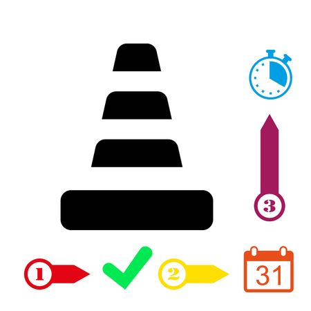 Cone icon stock vector illustration flat designのイラスト素材