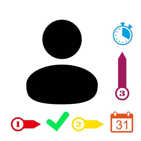 Man icon stock vector illustration flat designのイラスト素材