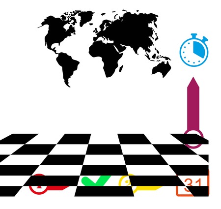 World map icon stock vector illustration flat designのイラスト素材