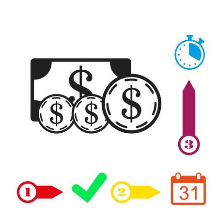 dollar money icon stock vector illustration flat designのイラスト素材