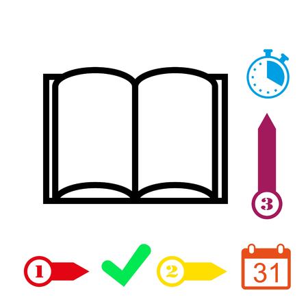 Open book icon stock vector illustration flat designのイラスト素材