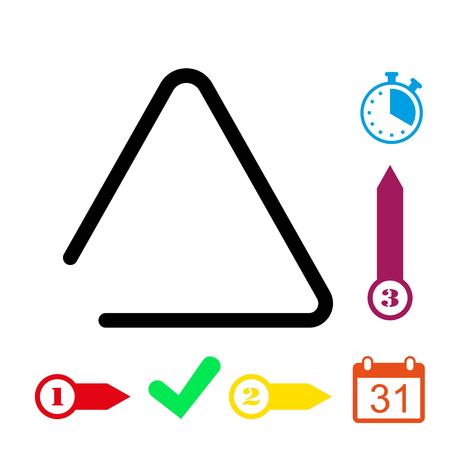 musical metal triangle icon stock vector illustration flat designのイラスト素材