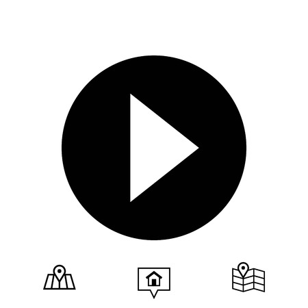 play icon stock vector illustration flat designのイラスト素材