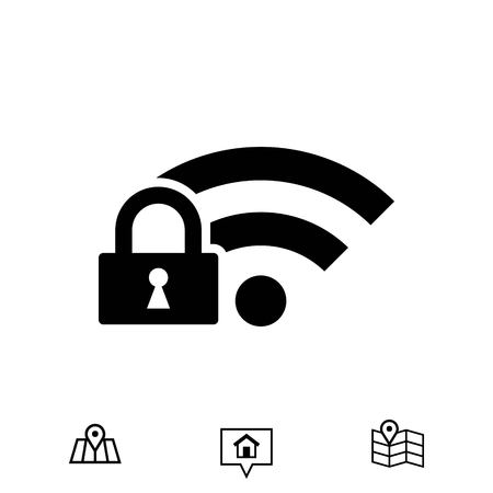 Lock icon stock illustration flat design.のイラスト素材