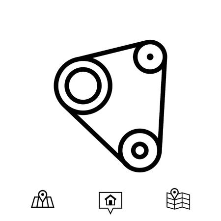 Timing belt icon stock vector illustration flat designのイラスト素材