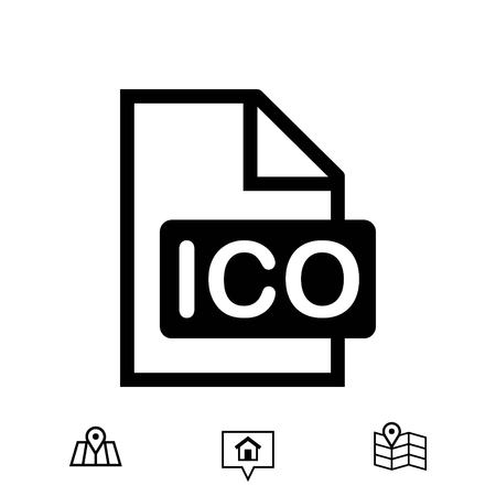 ico icon stock vector illustration flat designのイラスト素材