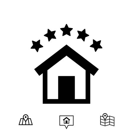 hotel icon stock vector illustration flat designのイラスト素材