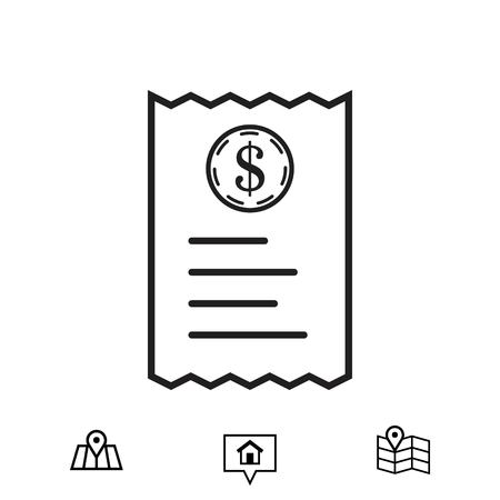 receipt icon stock vector illustration flat designのイラスト素材