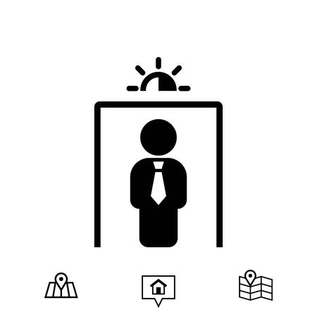 metal detector icon stock vector illustration flat designのイラスト素材
