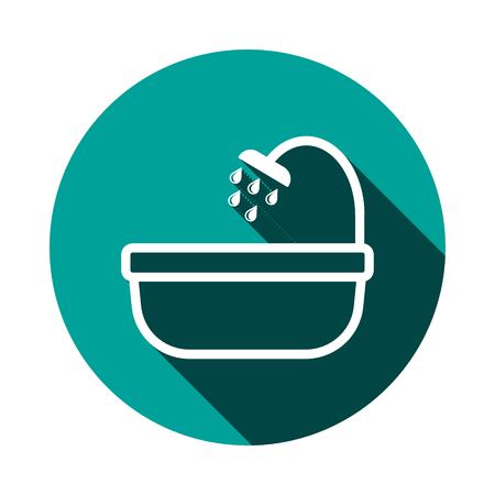 bathroom and shower icon stock vector illustration flat designのイラスト素材