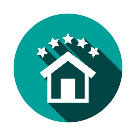 hotel icon stock vector illustration flat designのイラスト素材
