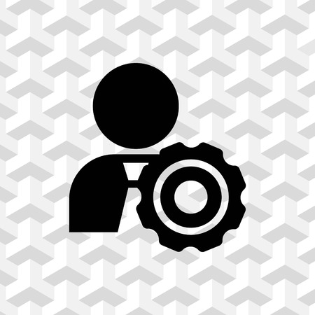 people gear icon stock vector illustration flat designのイラスト素材