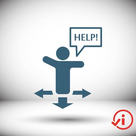 help icon stock vector illustration flat designのイラスト素材