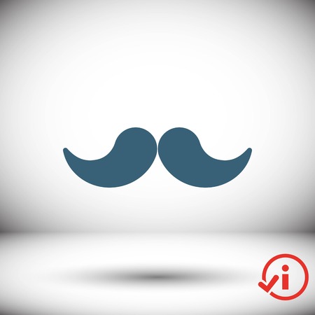 mustache icon stock vector illustration flat designのイラスト素材