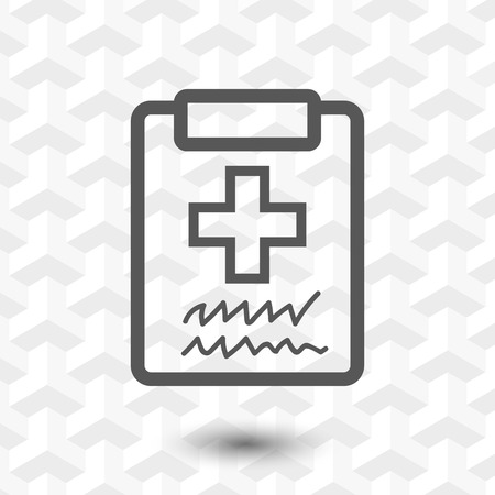 Doctor with clipboard. clipboard with checklist. Medical report icon stock vector illustration flat designのイラスト素材