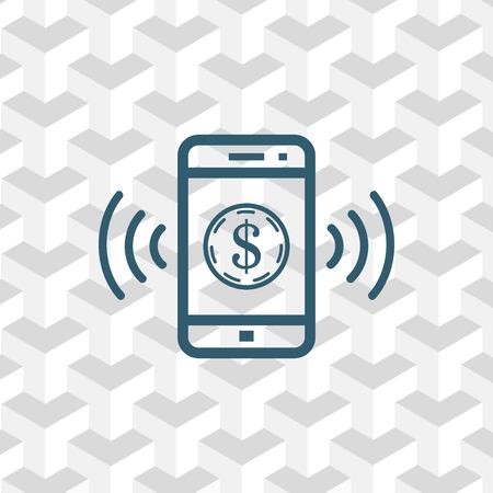 phone and money icon stock vector illustration flat designの写真素材