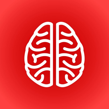brain icon stock vector illustration flat design