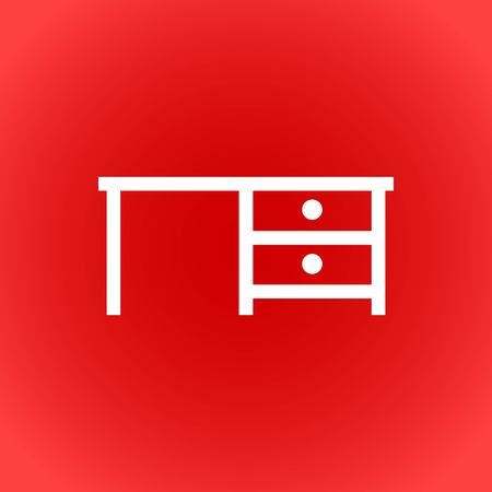 Desk icon stock vector illustration flat designのイラスト素材