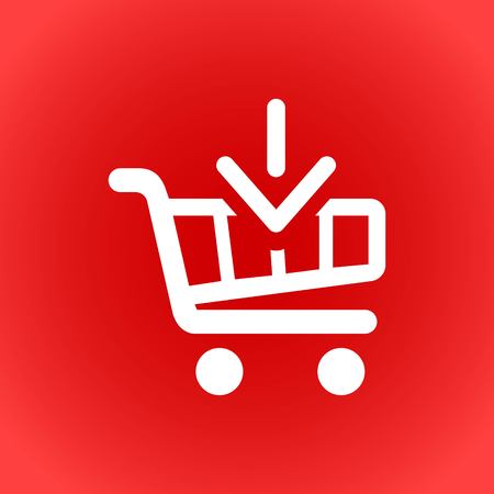 shopping cart icon stock vector illustration flat designのイラスト素材
