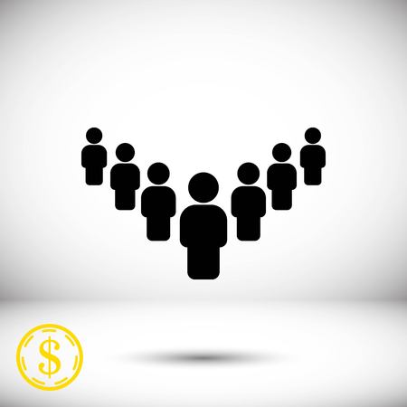 people with the leader icon stock vector illustration flat designのイラスト素材