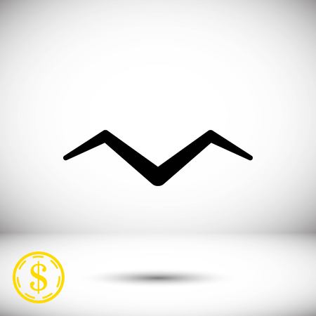 Seagull icon stock vector illustration flat designのイラスト素材