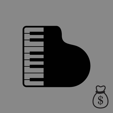 Piano icon stock vector illustration flat designのイラスト素材