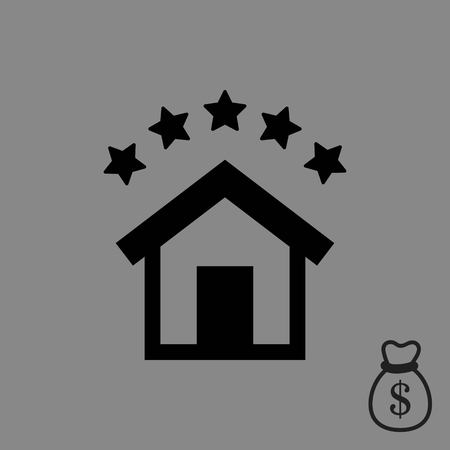 hotel icon stock vector illustration flat designのイラスト素材