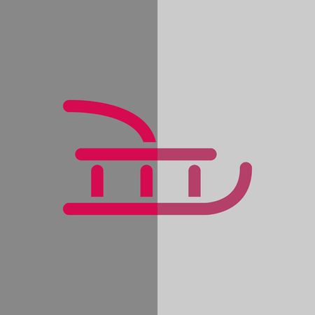 sled icon stock vector illustration flat designのイラスト素材