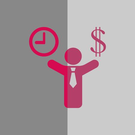money time icon stock vector illustration flat designのイラスト素材
