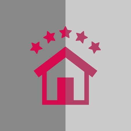 hotel icon stock vector illustration flat designのイラスト素材
