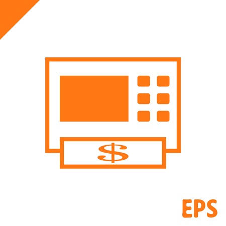 ATM icon stock vector illustration flat designのイラスト素材