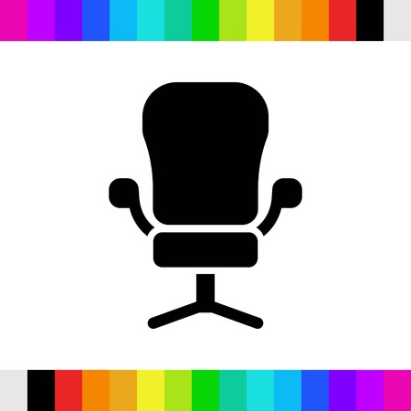 office chair icon stock vector illustration flat designのイラスト素材