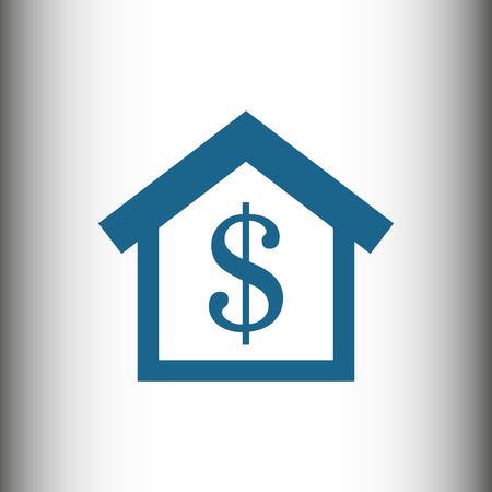 money home dollar icon stock vector illustration flat designのイラスト素材