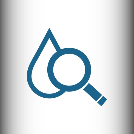 drop search icon, vector illustration. Flat design styleのイラスト素材