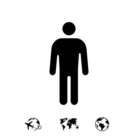 man icon stock vector illustration flat designのイラスト素材