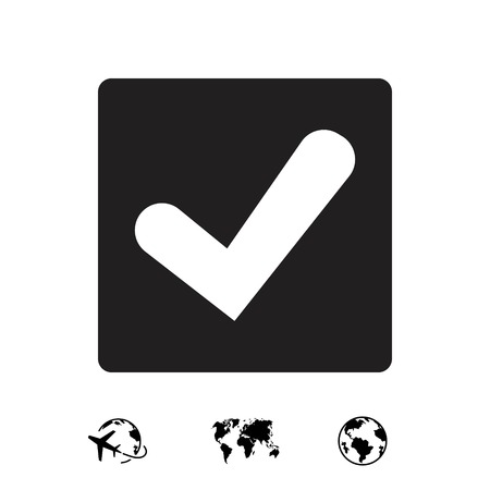 Confirm icons; vector illustration. Flat design styleのイラスト素材