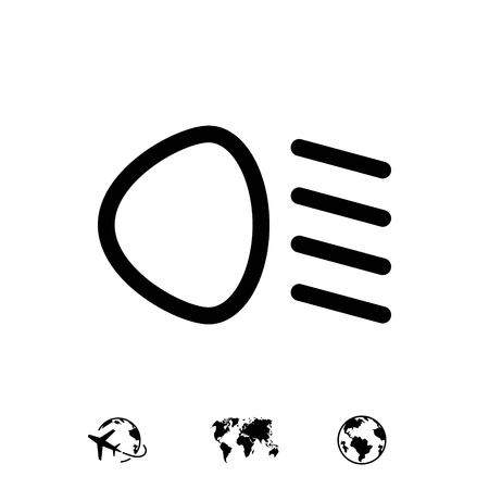 dipped beam icon stock vector illustration flat designのイラスト素材