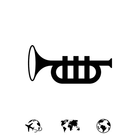 trumpet icon stock vector illustration flat designのイラスト素材