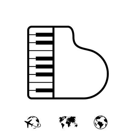piano icon stock vector illustration flat designのイラスト素材