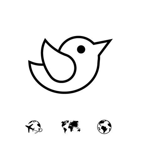 bird icon stock vector illustration flat designのイラスト素材