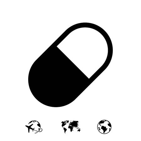 pills icon stock vector illustration flat designのイラスト素材