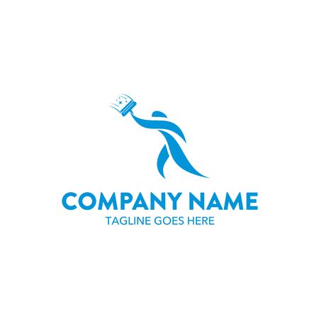Unique Cleaning And Maintenance Service Logoのイラスト素材