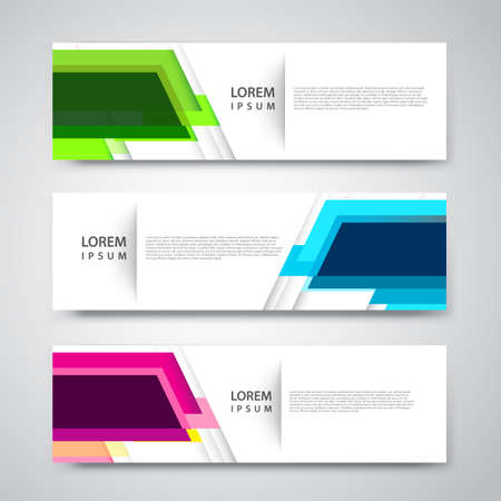 Vector set abstract geometric design banner web template.のイラスト素材