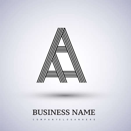 Letter AA linked logo design. Elegant symbol for your business or company identity.のイラスト素材